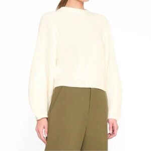 STAUD Aura Wool blend Elegant Cream Women's Sweater
